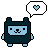 Blue pixel bear
